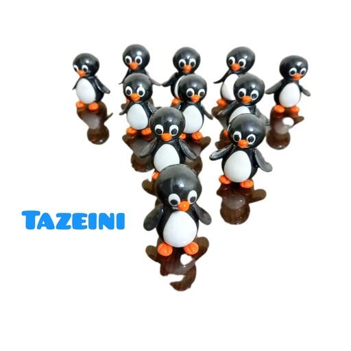 عروسک بند انگشتی پنگوئن بسته 11 تایی، جنس خمیر ایتالیایی